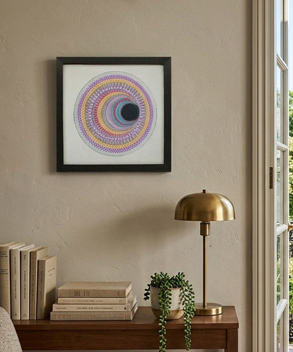 Handmade Mandala Art Frame Black Edition