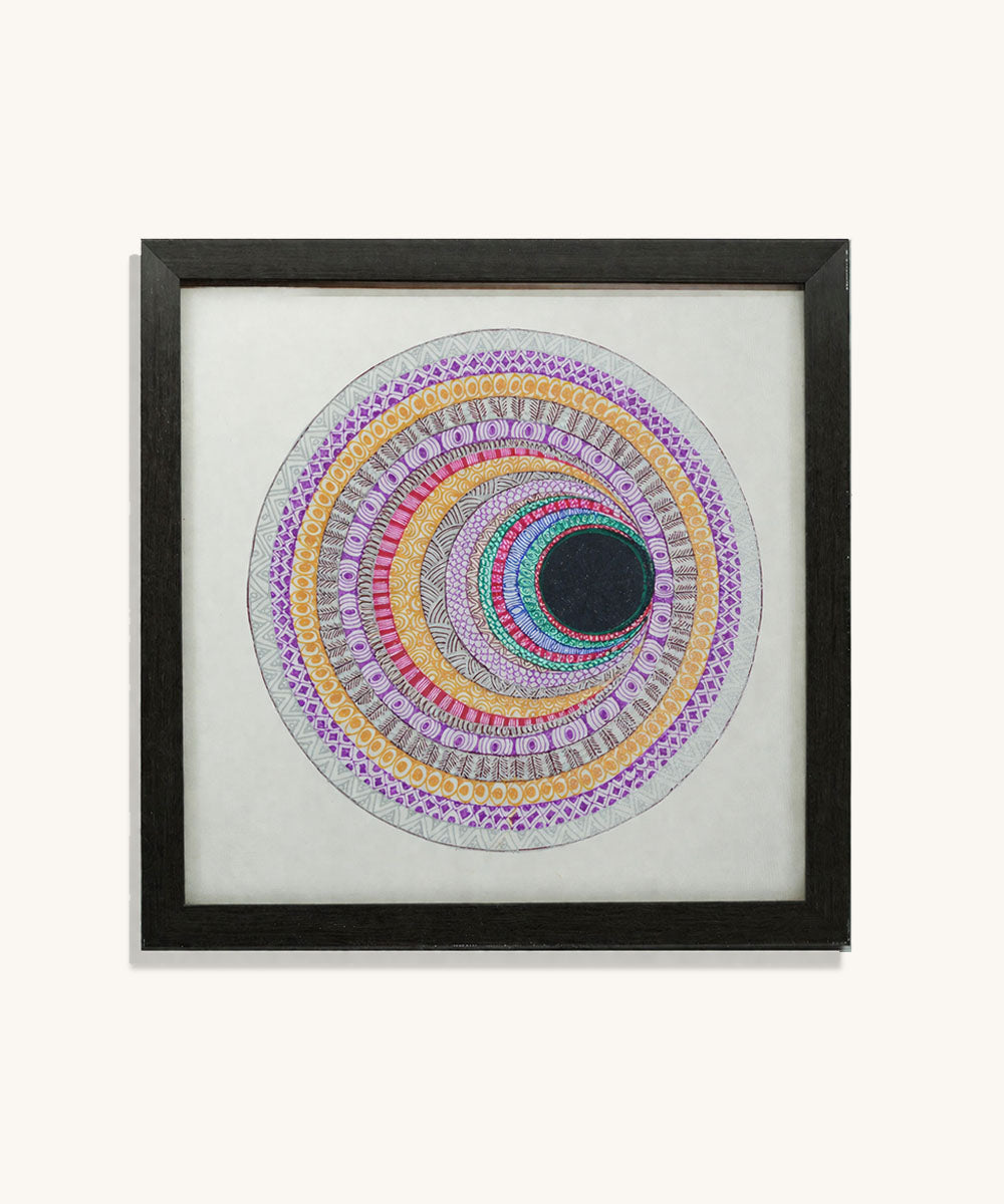 Handmade Mandala Art Frame Black Edition