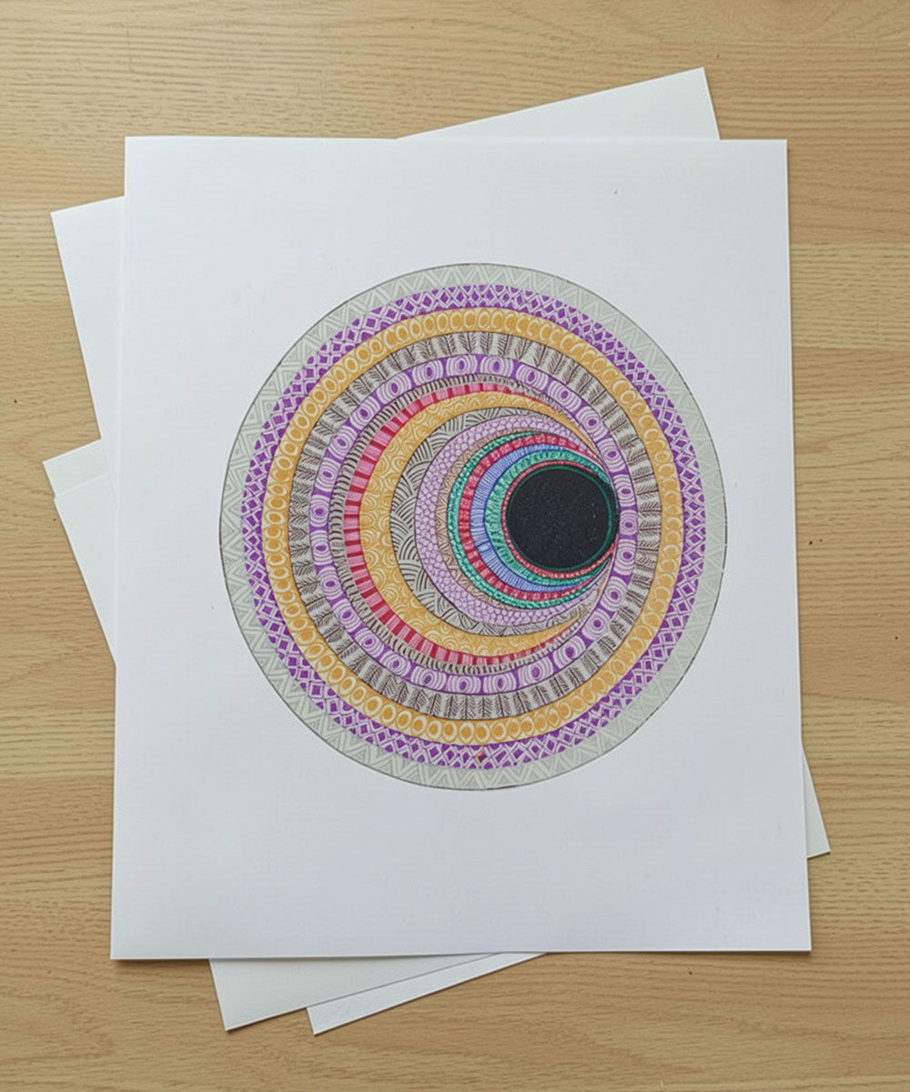 Handmade Mandala Art Frame Black Edition