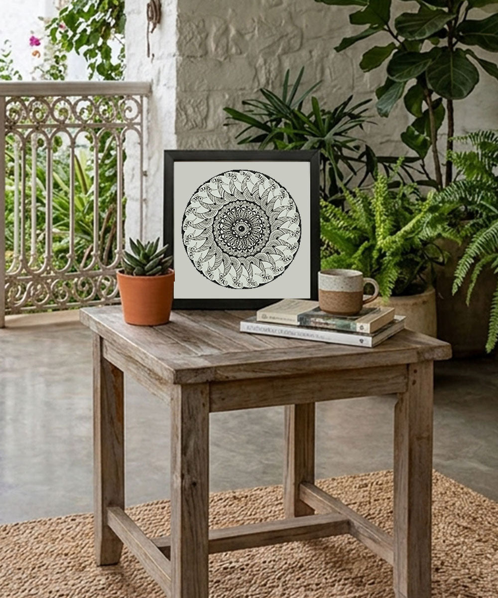 Handmade Mandala Art Frame Black Edition