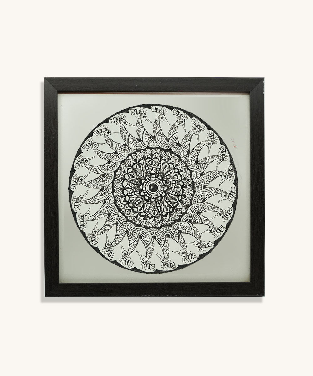 Handmade Mandala Art Frame Black Edition