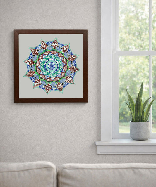Handmade Mandala Art Frame Brown Edition