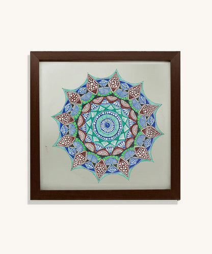 Handmade Mandala Art Frame Brown Edition