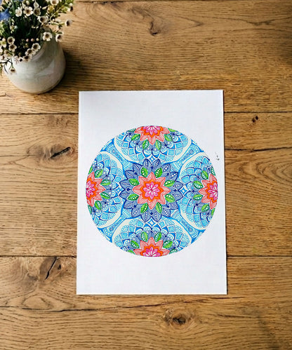 Handmade Mandala Art Frame Brown Edition