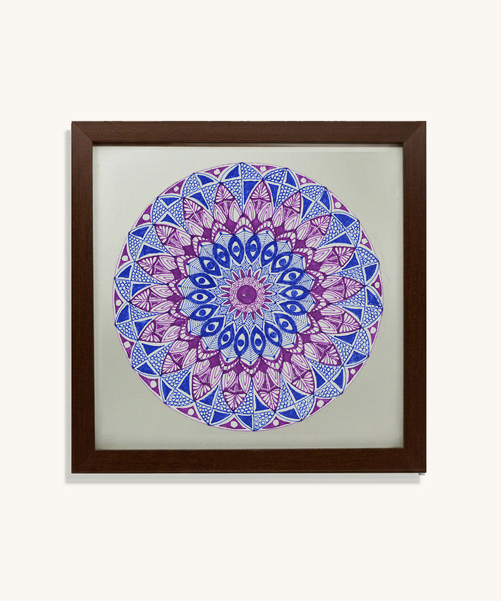 Handmade Mandala Art Frame Brown Edition