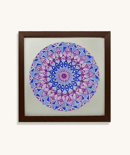 Handmade Mandala Art Frame Brown Edition