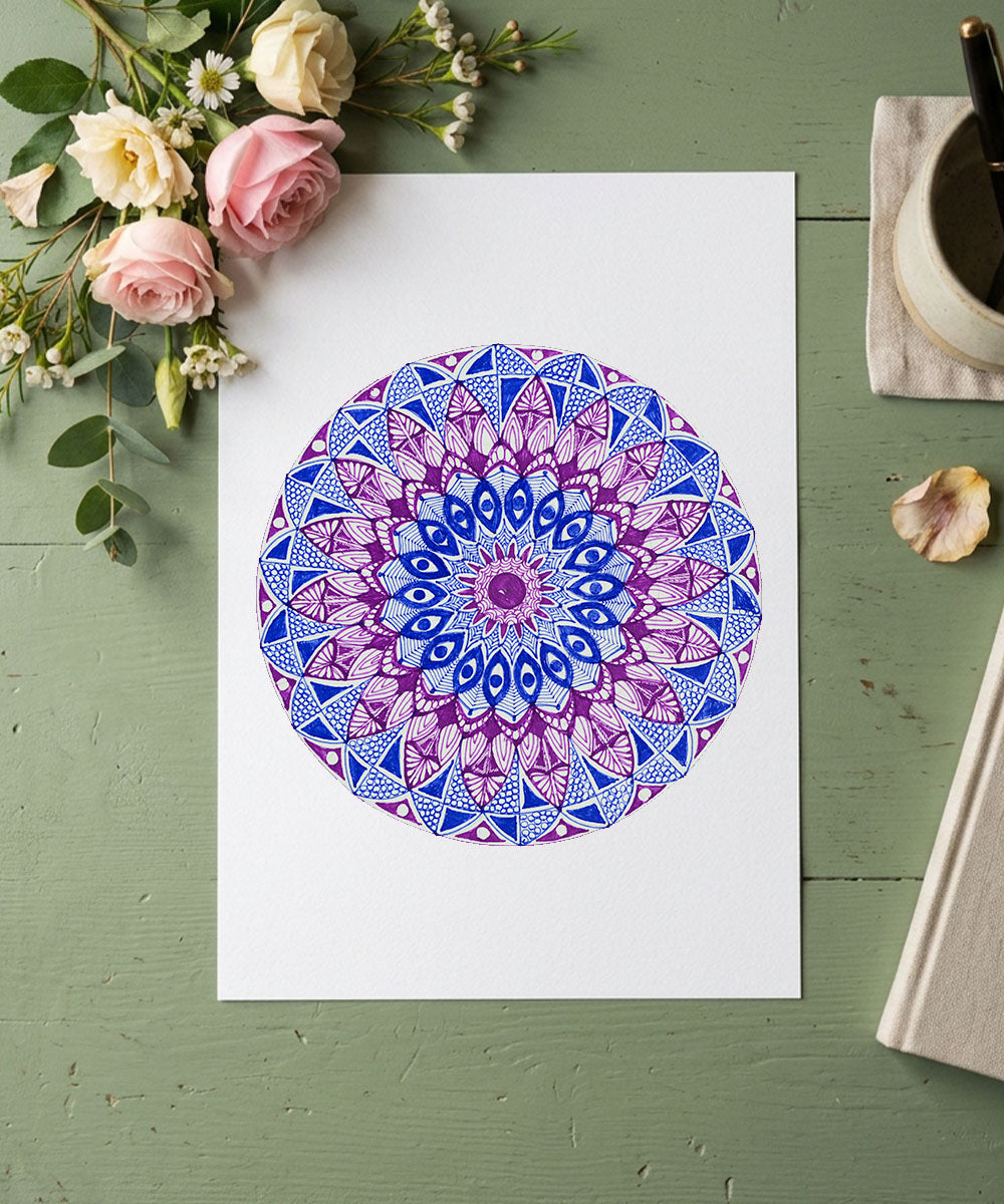 Handmade Mandala Art Frame Brown Edition