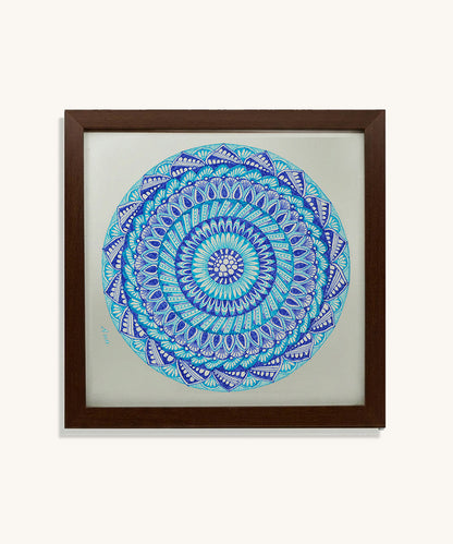 Handmade Mandala Art Frame Brown Edition