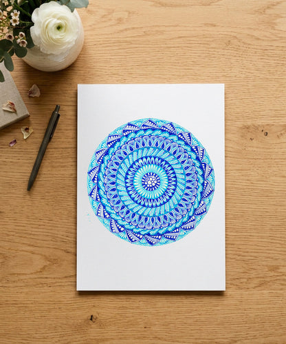 Handmade Mandala Art Frame Brown Edition