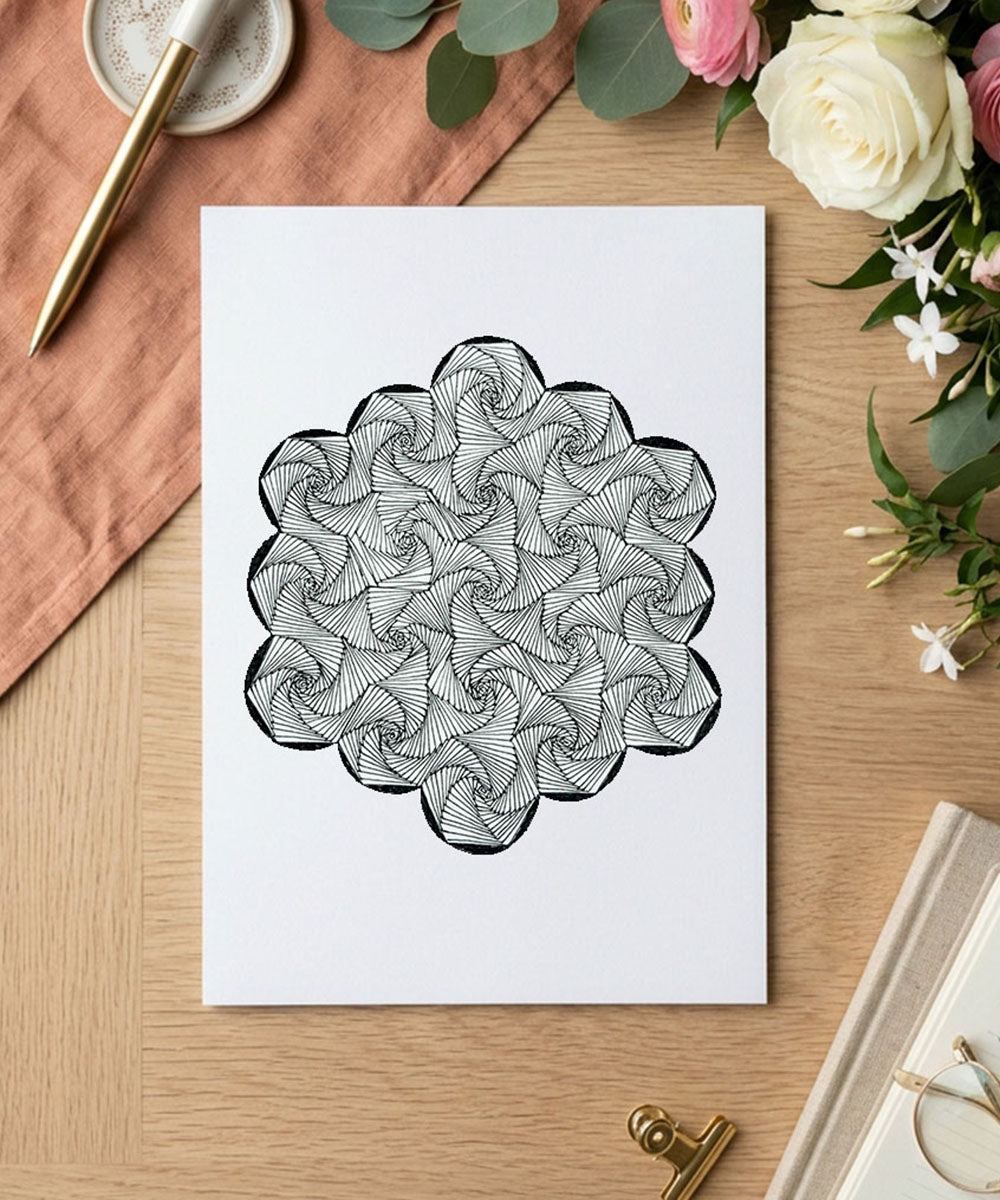 Handmade Mandala Art Frame Brown Edition
