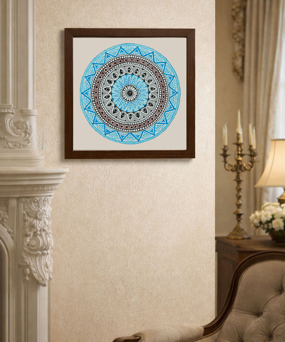 Handmade Mandala Art Frame Brown Edition