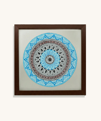 Handmade Mandala Art Frame Brown Edition