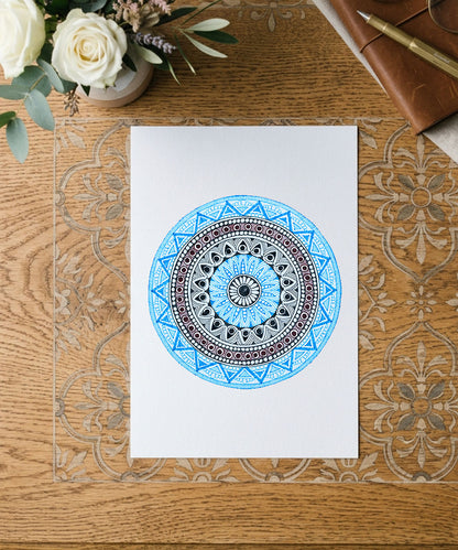 Handmade Mandala Art Frame Brown Edition