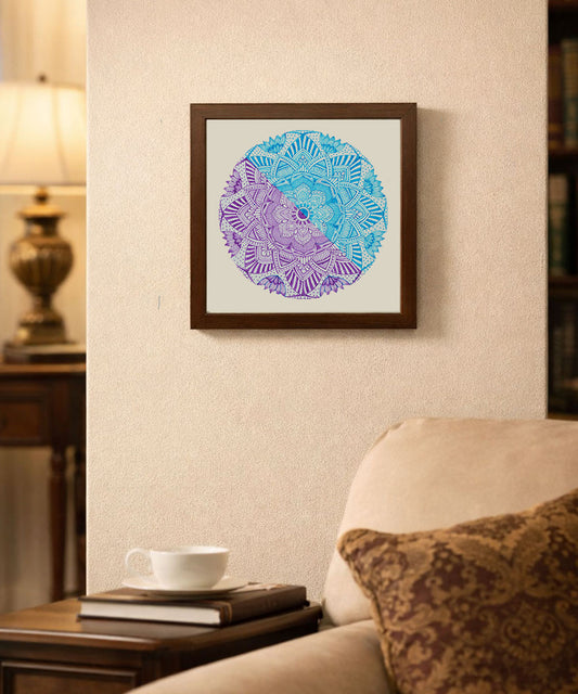 Handmade Mandala Art Frame Brown Edition
