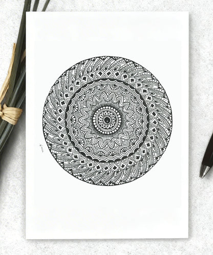 Handmade Mandala Art Frame Brown Edition