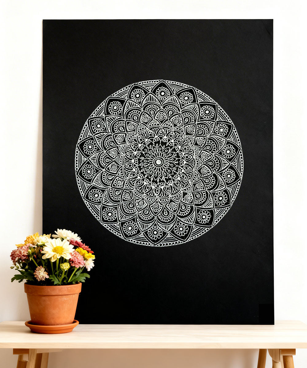 Handmade Mandala Art Frame White Edition