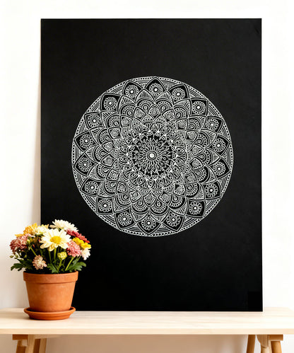 Handmade Mandala Art Frame White Edition