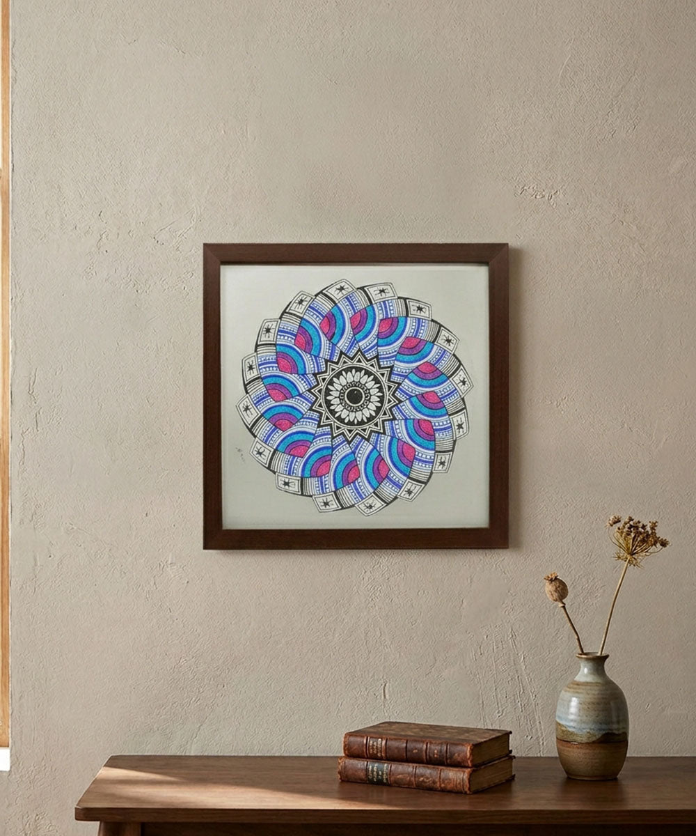 Handmade Mandala Art Frame Brown Edition
