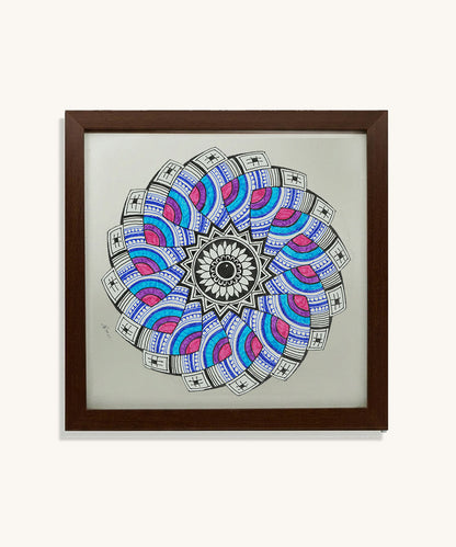 Handmade Mandala Art Frame Brown Edition
