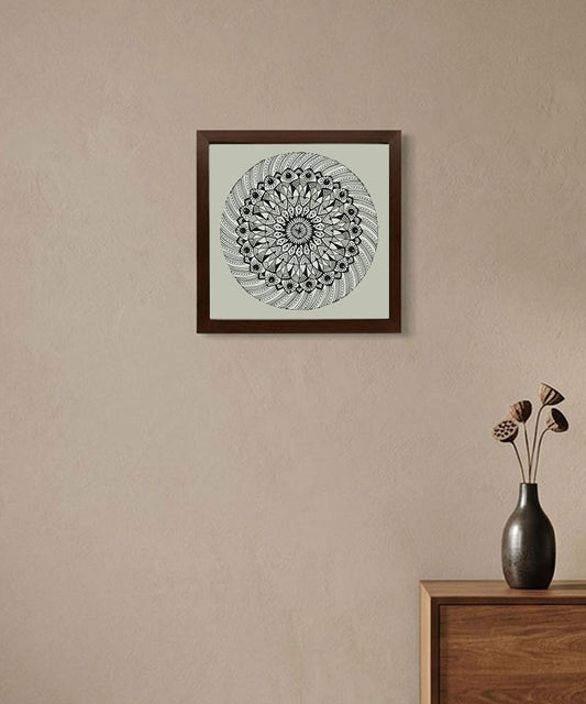 Handmade Mandala Art Frame Brown Edition