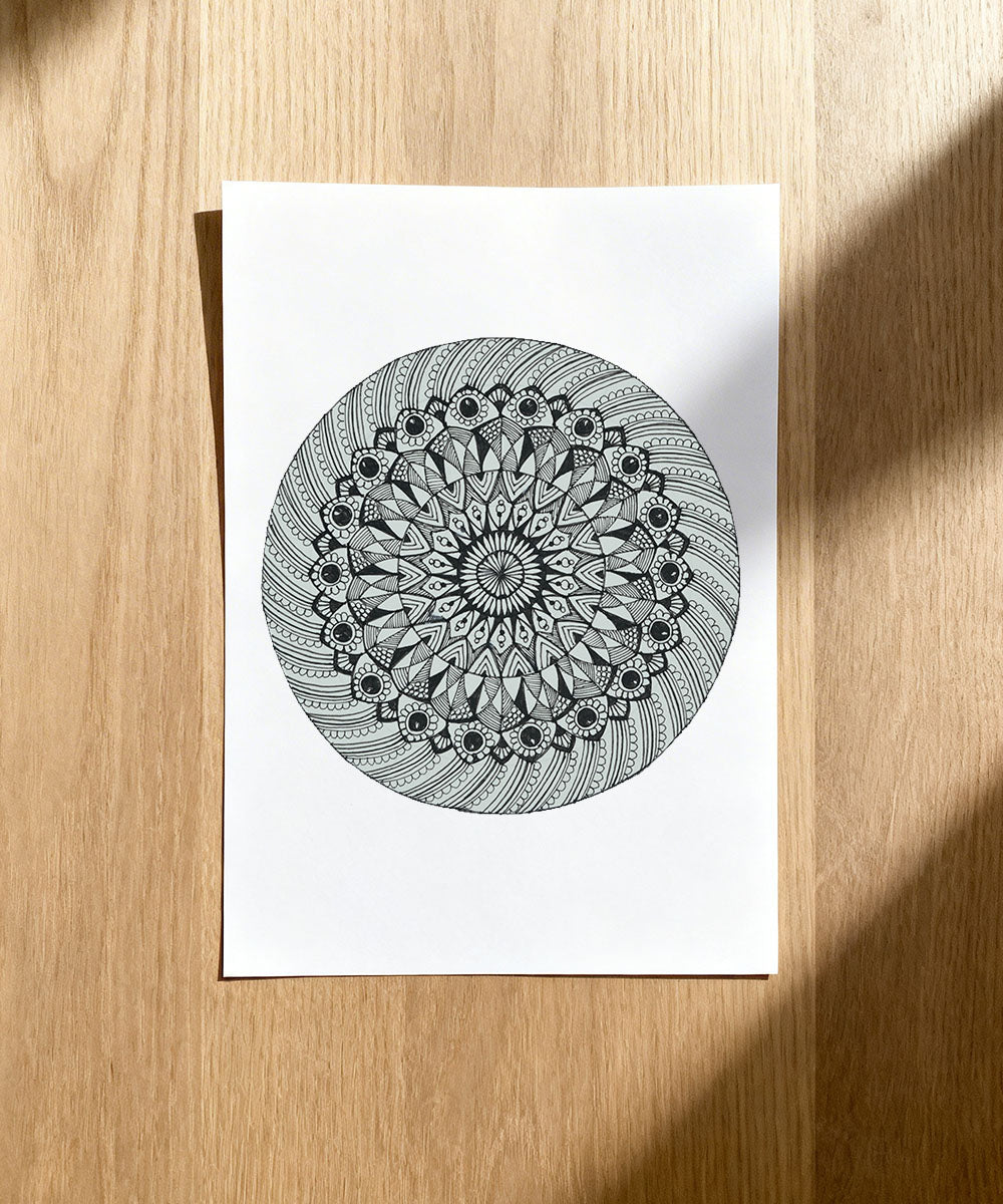 Handmade Mandala Art Frame Brown Edition