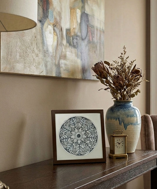 Handmade Mandala Art Frame Brown Edition