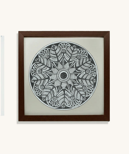 Handmade Mandala Art Frame Brown Edition