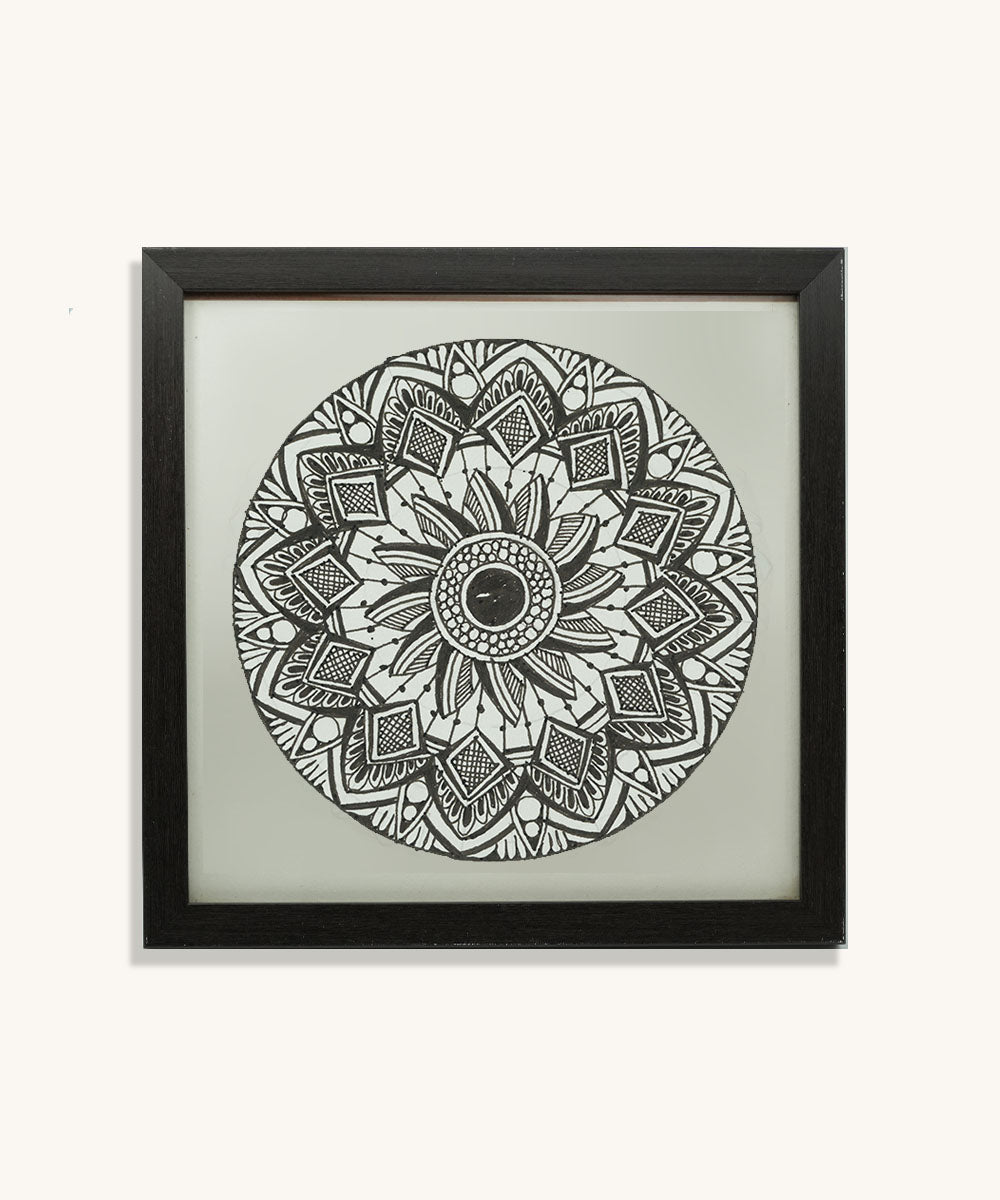 Handmade Mandala Art Frame Black Edition