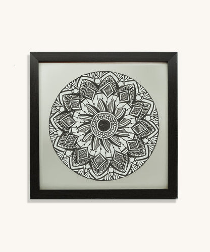 Handmade Mandala Art Frame Black Edition