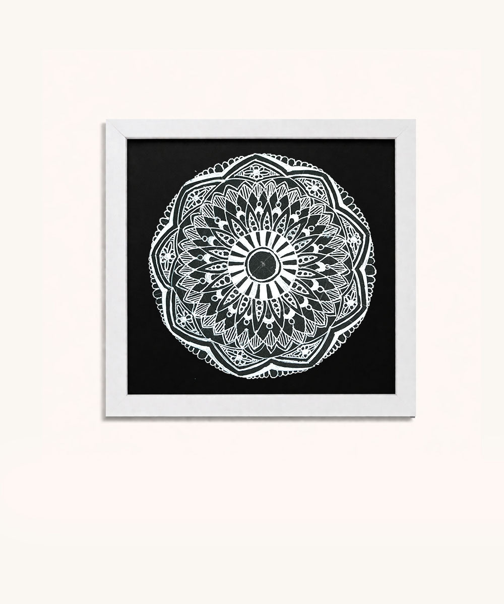 Handmade Mandala Art Frame White Edition