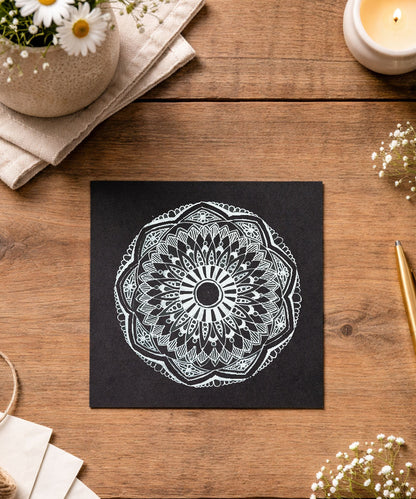 Handmade Mandala Art Frame White Edition
