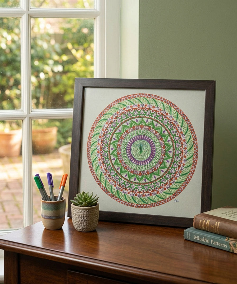 Handmade Mandala Art Frame Black Edition