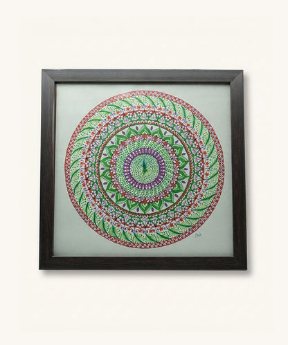 Handmade Mandala Art Frame Black Edition