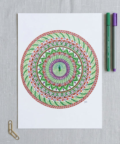 Handmade Mandala Art Frame Black Edition