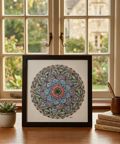 Handmade Mandala Art Frame Black Edition