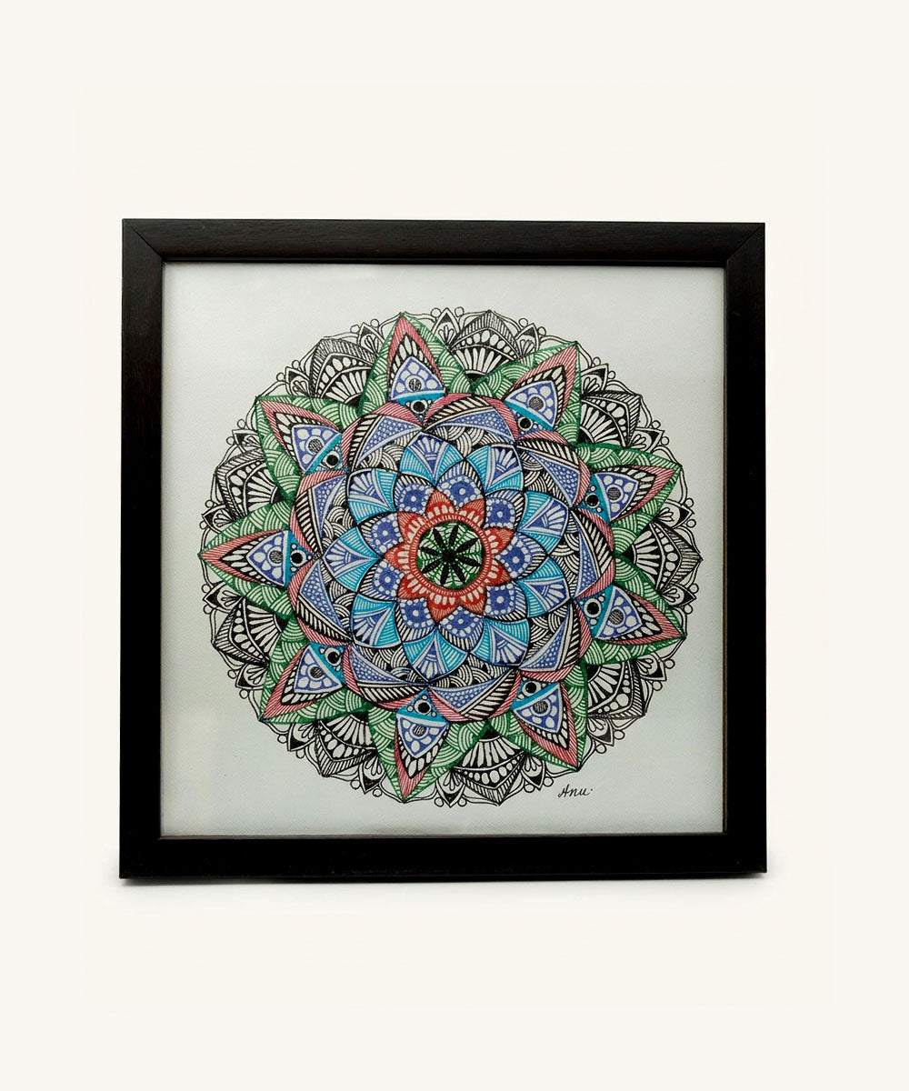 Handmade Mandala Art Frame Black Edition