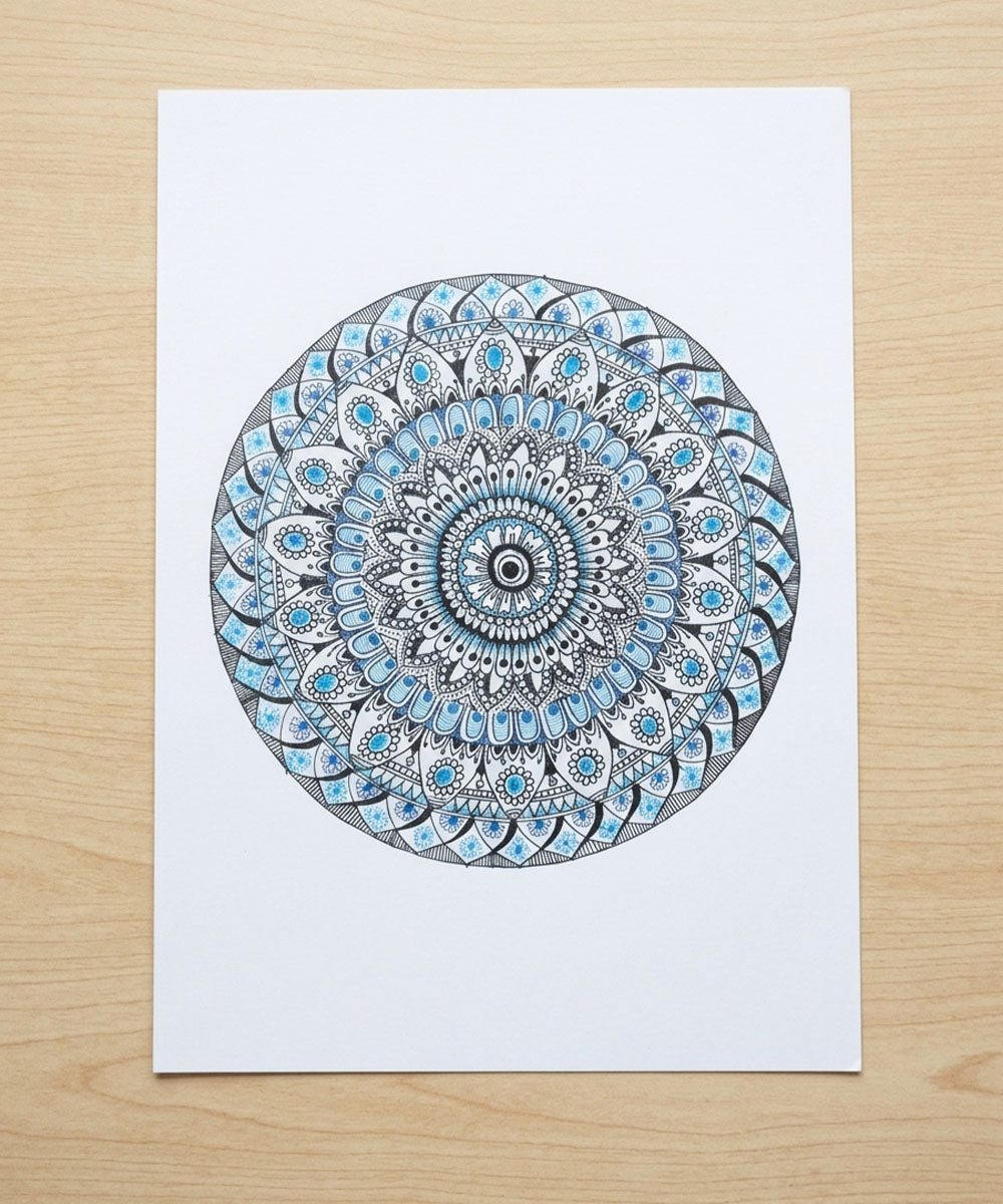 Handmade Mandala Art Frame Black Edition