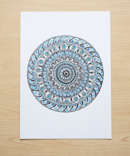Handmade Mandala Art Frame Black Edition