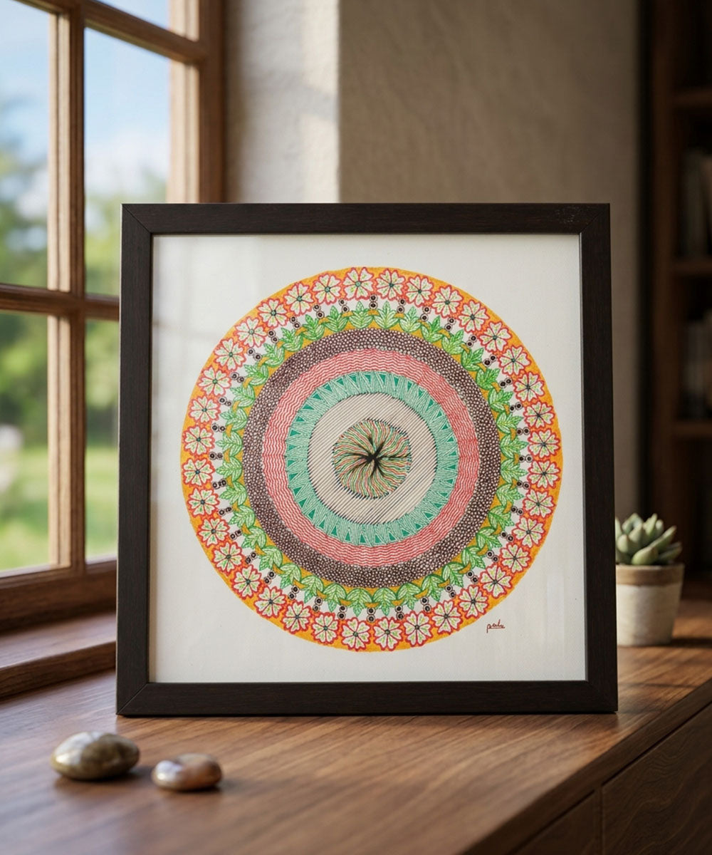 Handmade Mandala Art Frame Black Edition