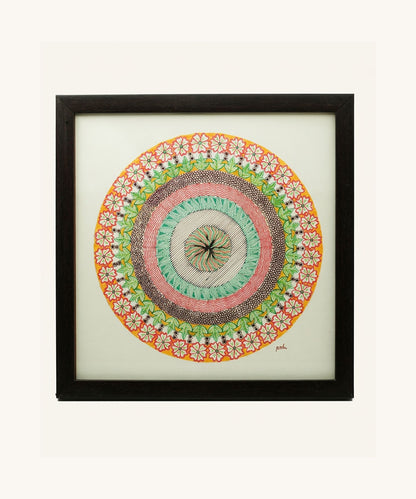 Handmade Mandala Art Frame Black Edition
