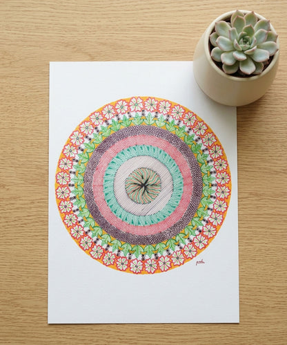 Handmade Mandala Art Frame Black Edition