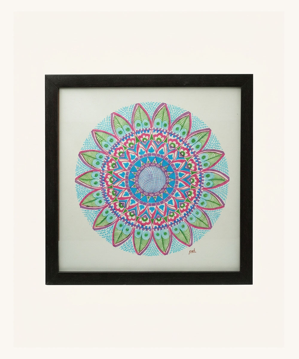 Handmade Mandala Art Frame Black Edition