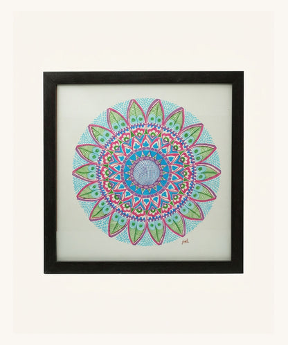 Handmade Mandala Art Frame Black Edition