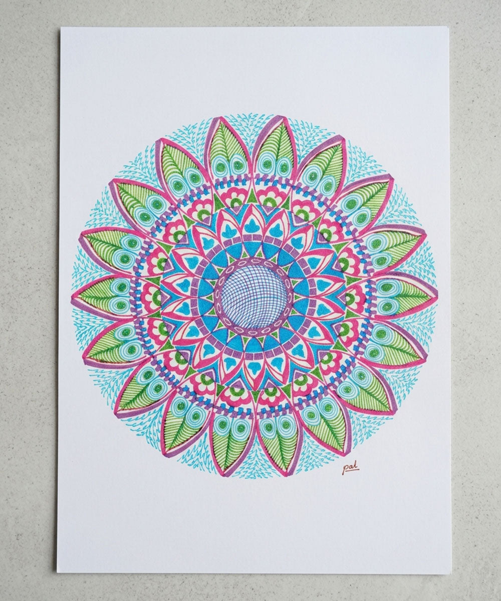 Handmade Mandala Art Frame Black Edition