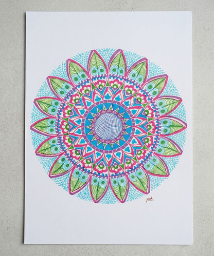 Handmade Mandala Art Frame Black Edition