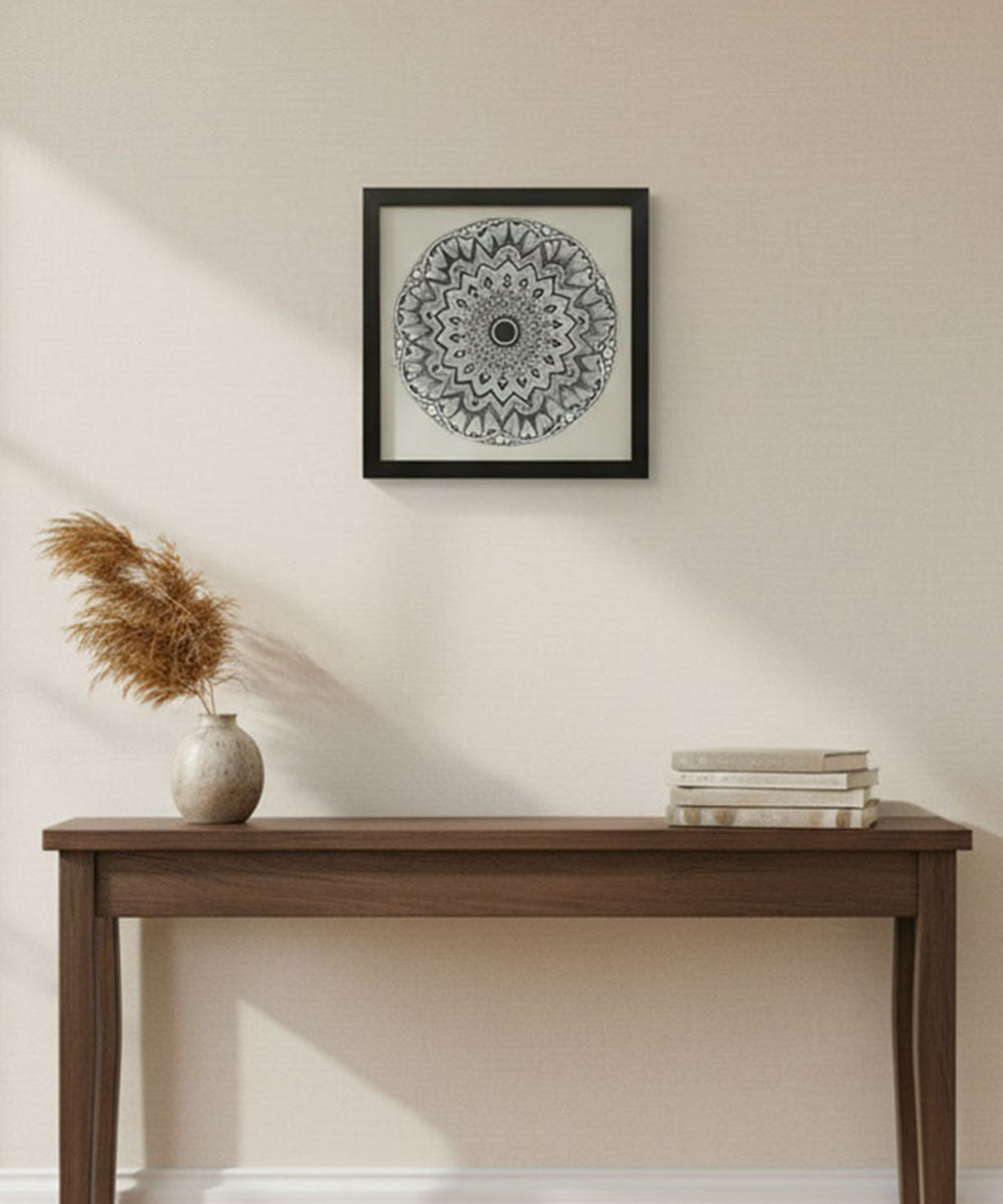 Handmade Mandala Art Frame Black Edition