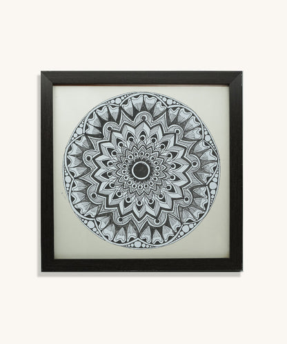 Handmade Mandala Art Frame Black Edition