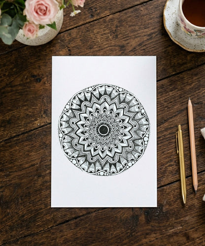 Handmade Mandala Art Frame Black Edition