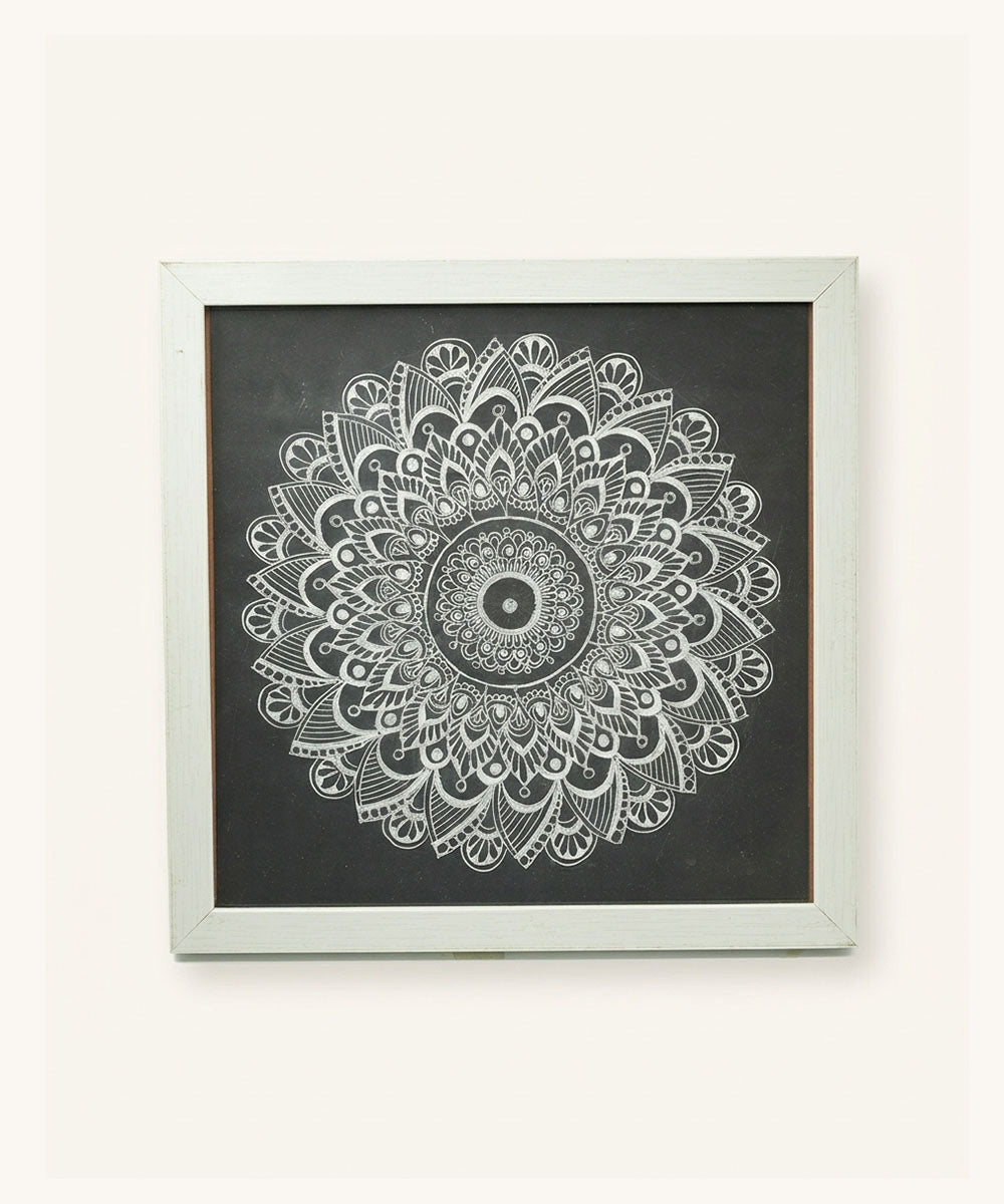Handmade Mandala Art Frame White Edition