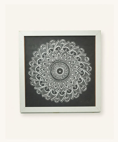 Handmade Mandala Art Frame White Edition